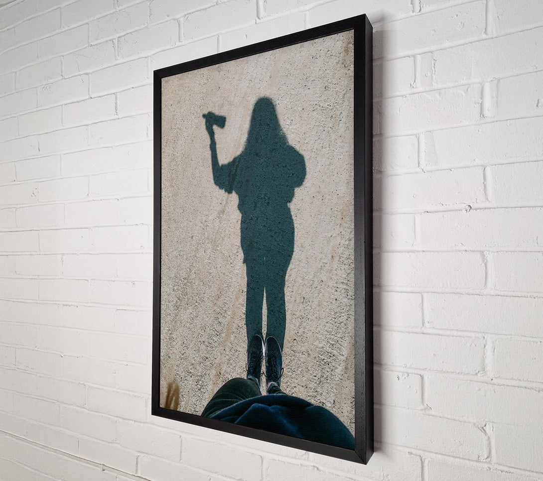  A Canvas Print of Teal Shadow Self Portrait Canvas Print