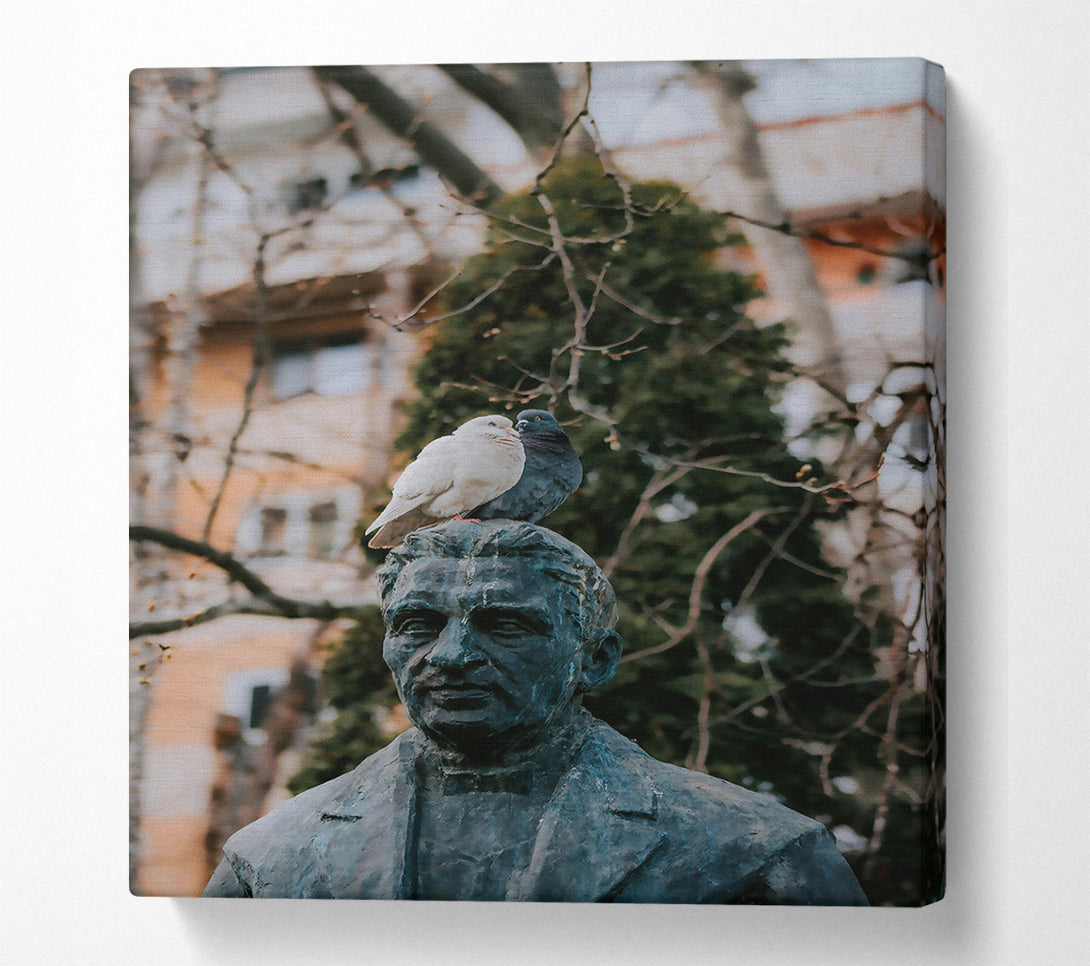  A Canvas Print of Bronze And Birds Canvas Wall Art