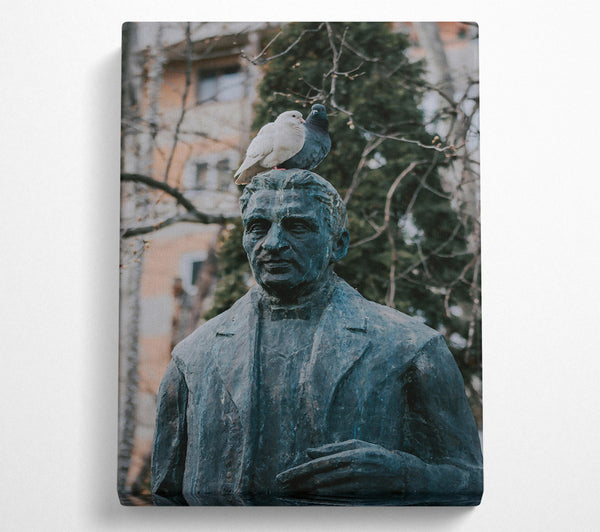  A Canvas Print of Bronze Bird Watchers Canvas Wall Art