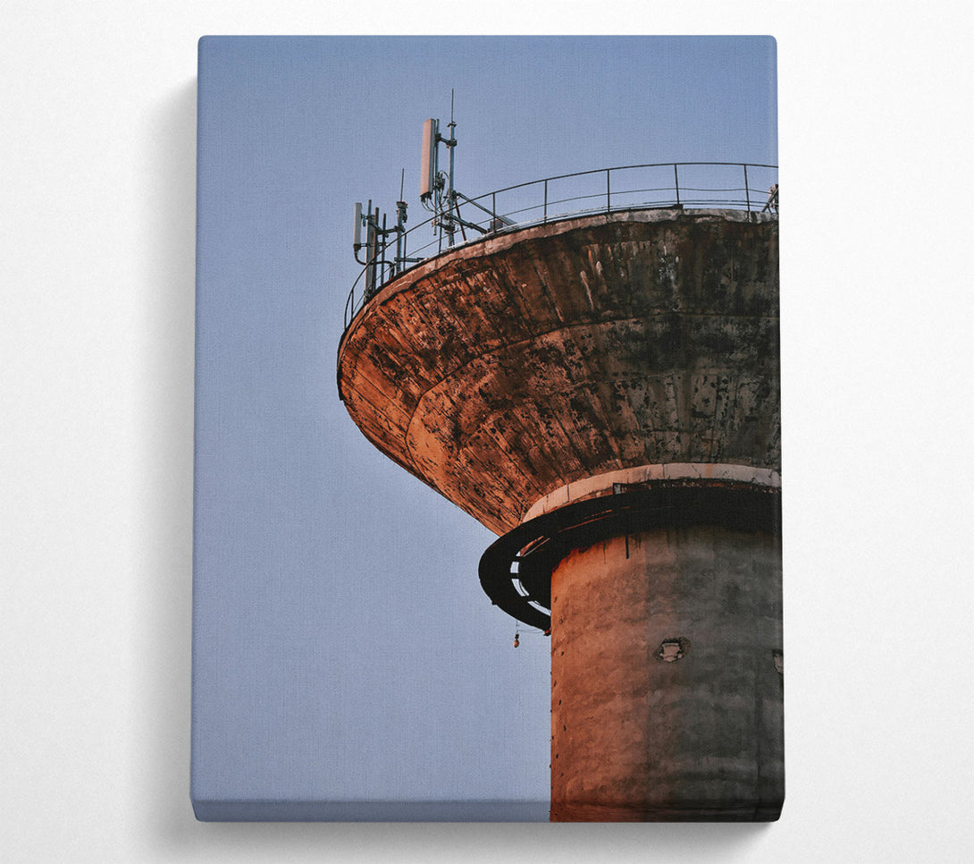  A Canvas Print of Orange Sunset Tower Canvas Print