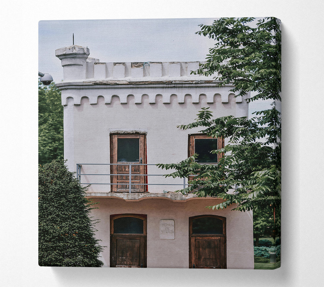  A Canvas Print of Pale Tower Doors Canvas Art