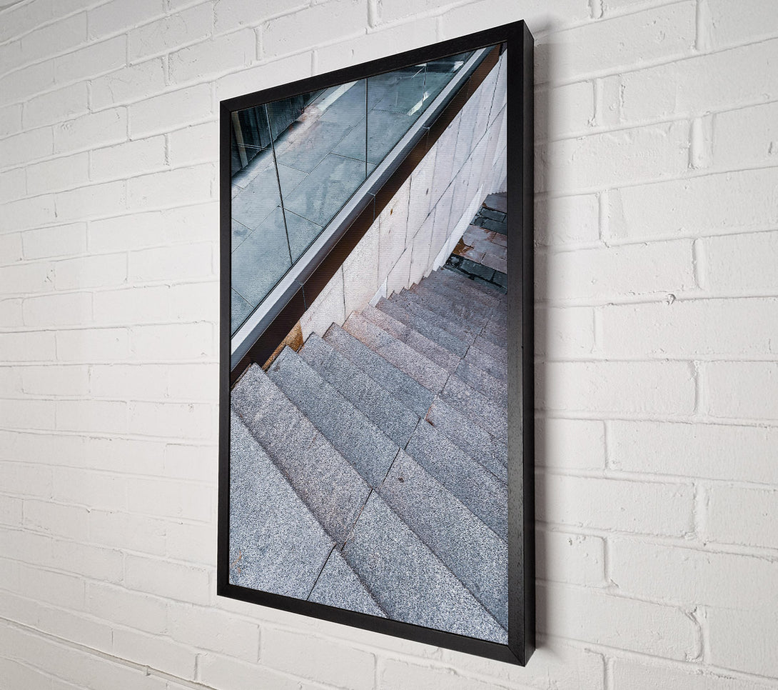  A Canvas Print of Grey Stone Steps Canvas Art