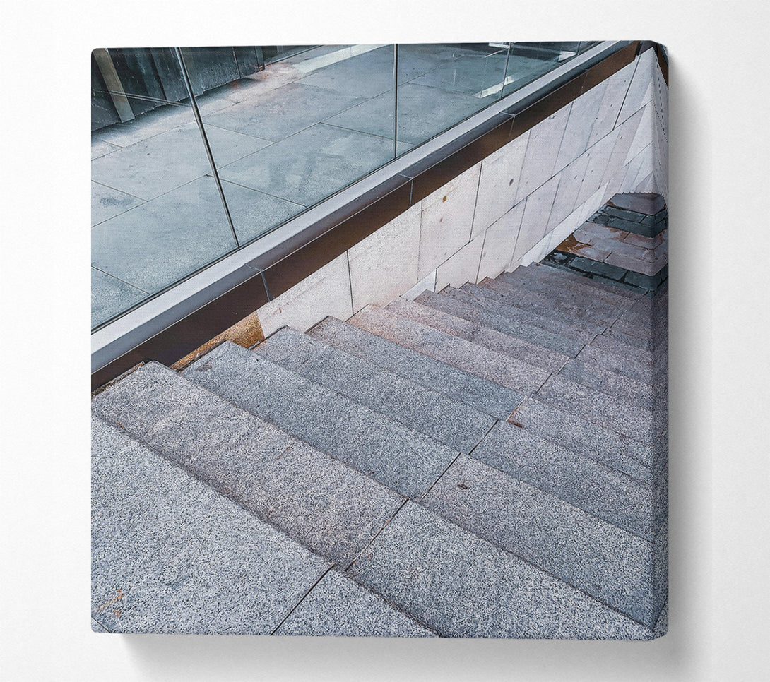  A Canvas Print of Grey Stone Steps Canvas Art