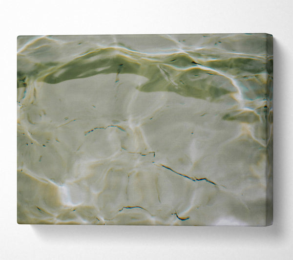  A Canvas Print of Silver Green Ripples Canvas Wall Art