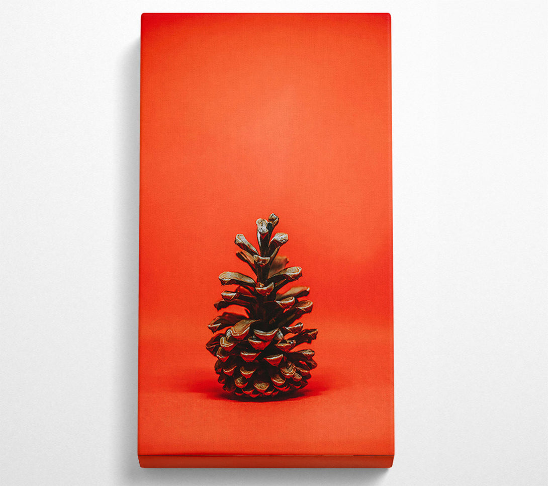  A Canvas Print of Red Background Pine Cone Canvas Print