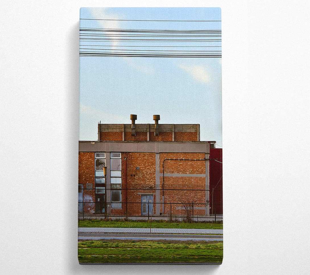  A Canvas Print of Rusty Red Facade Canvas Wall Art