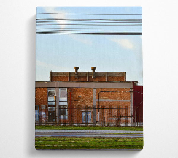  A Canvas Print of Rusty Red Facade Canvas Wall Art