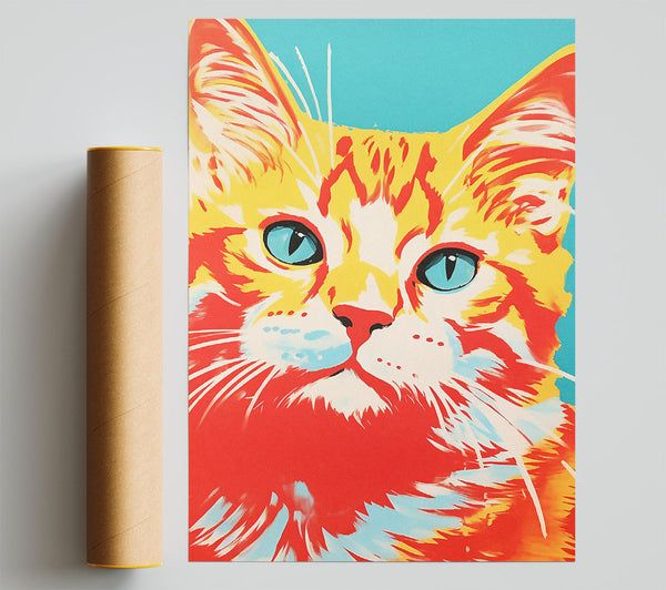 Orange Cat Art Print