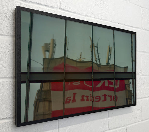 Red Reflection In Glass