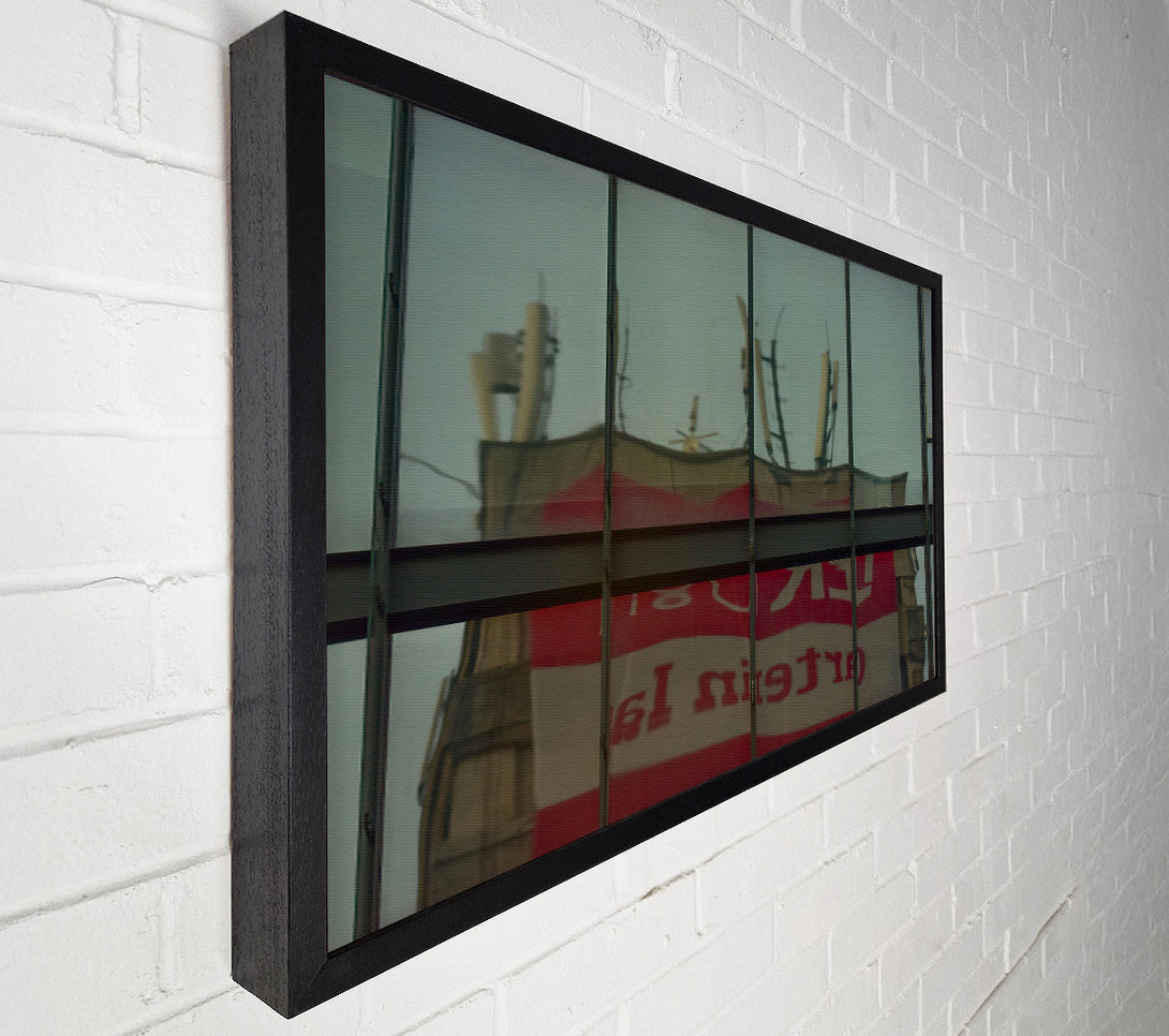  A Canvas Print of Red Reflection In Glass Canvas Print