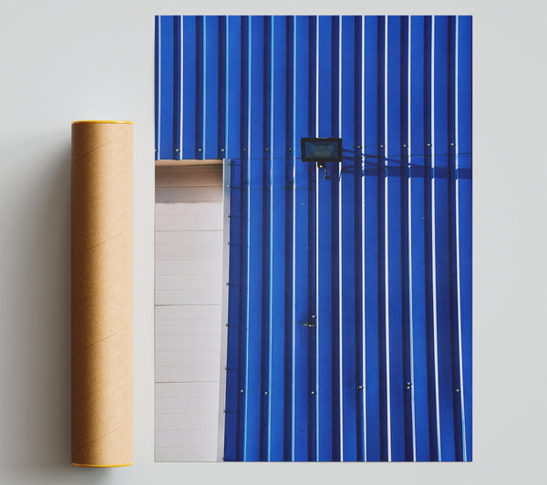 Blue Steel Stripes Giclee Print