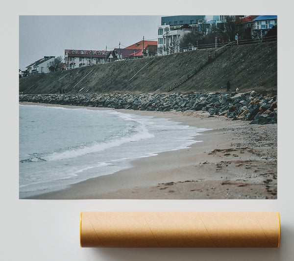 Blue Coastal Serenity Poster