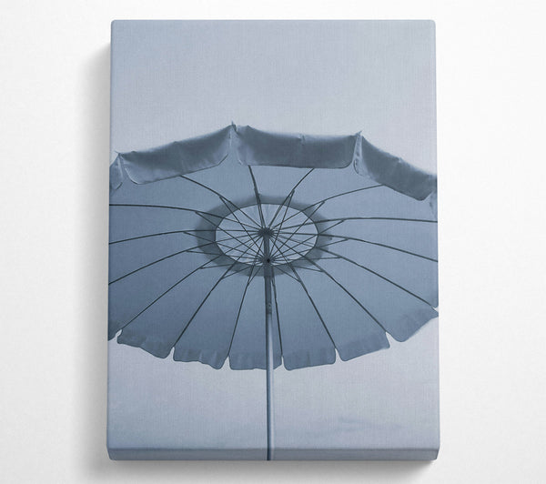  A Canvas Print of Silver Beach Umbrella Canvas Print