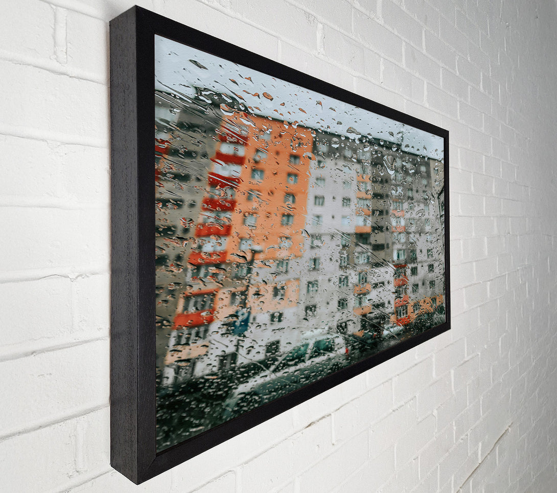  A Canvas Print of Gray City Rain Canvas Wall Art