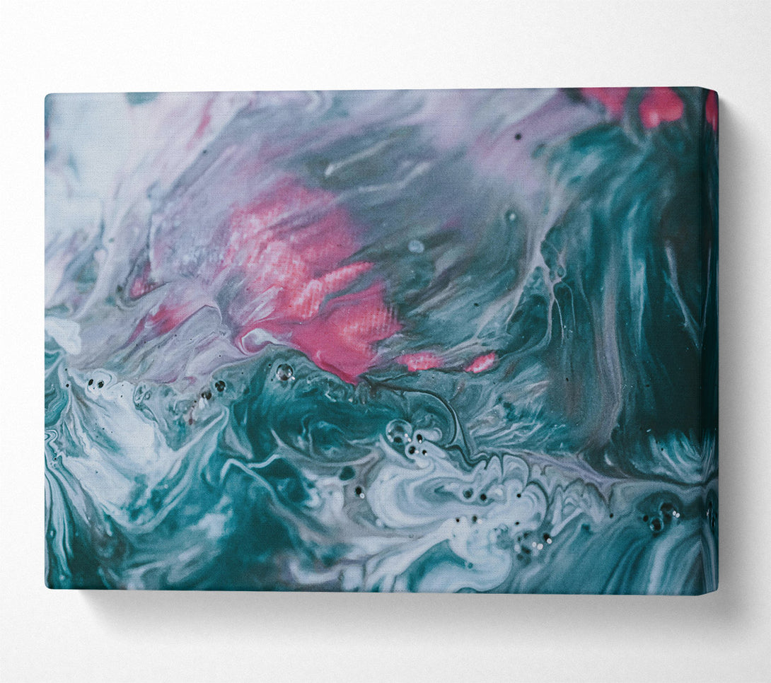  A Canvas Print of Teal Swirls And Dreams Canvas Art
