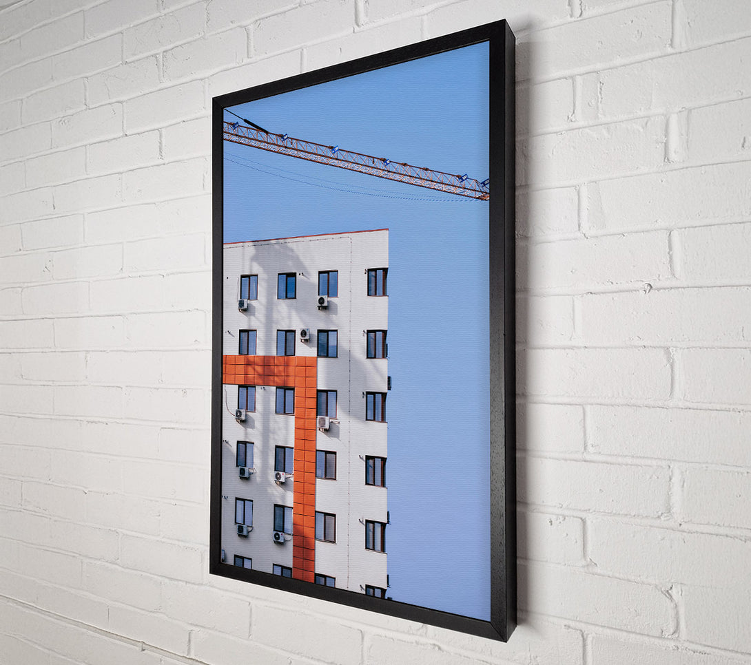 A Canvas Print of Orange Stripe Building Canvas Print