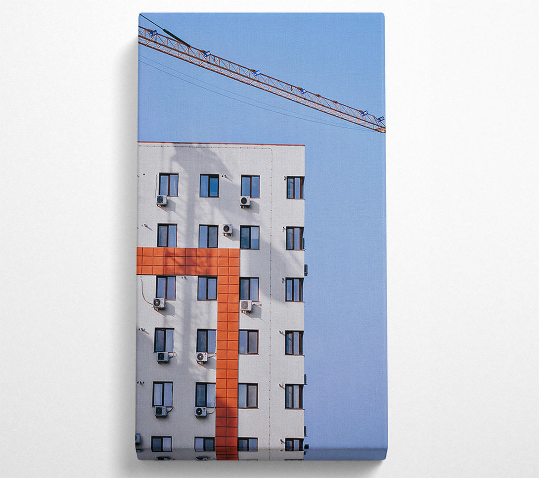  A Canvas Print of Orange Stripe Building Canvas Print