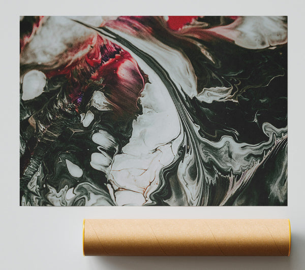 Crimson Swirls And Shadows Print