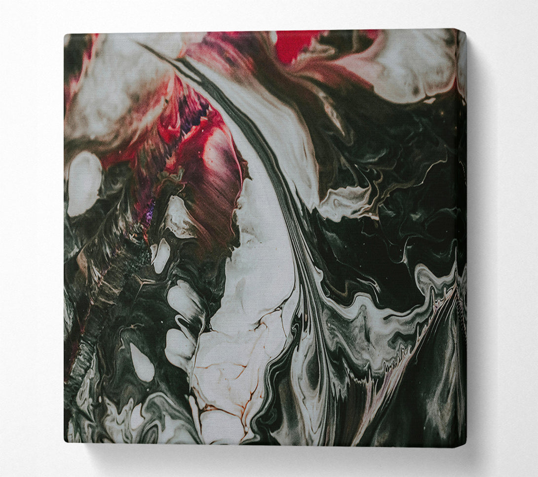  A Canvas Print of Crimson Swirls And Shadows Canvas Print