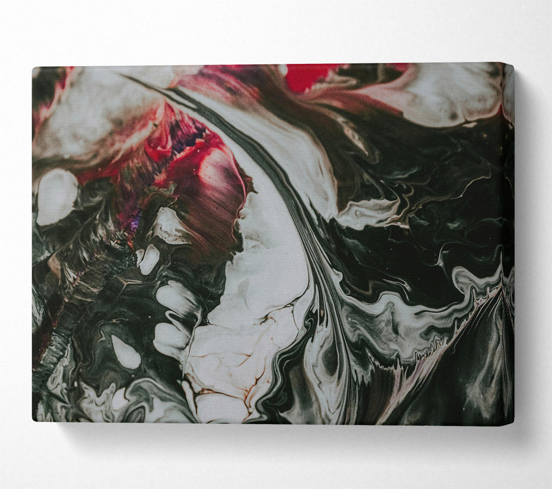  A Canvas Print of Crimson Swirls And Shadows Canvas Print