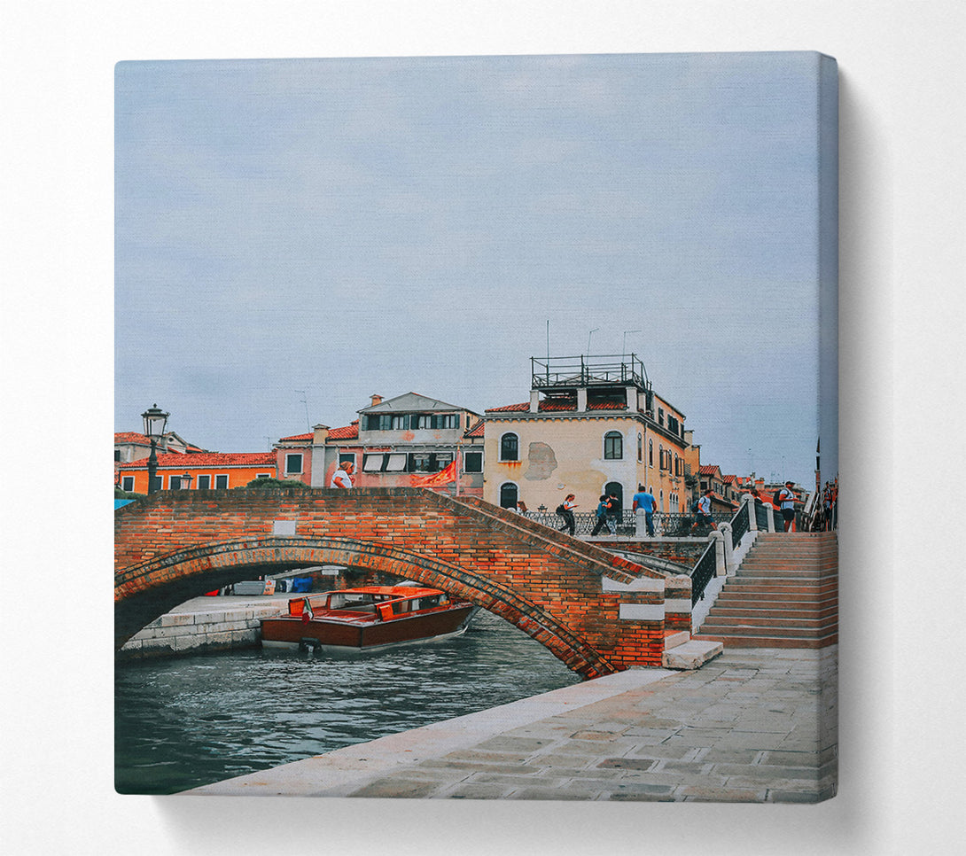  A Canvas Print of Orange Brick Bridge Canvas Wall Art