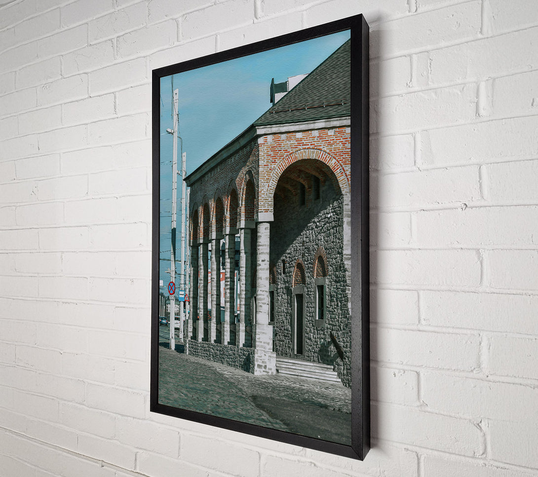  A Canvas Print of Red Brick Arched Entrance Canvas Wall Art