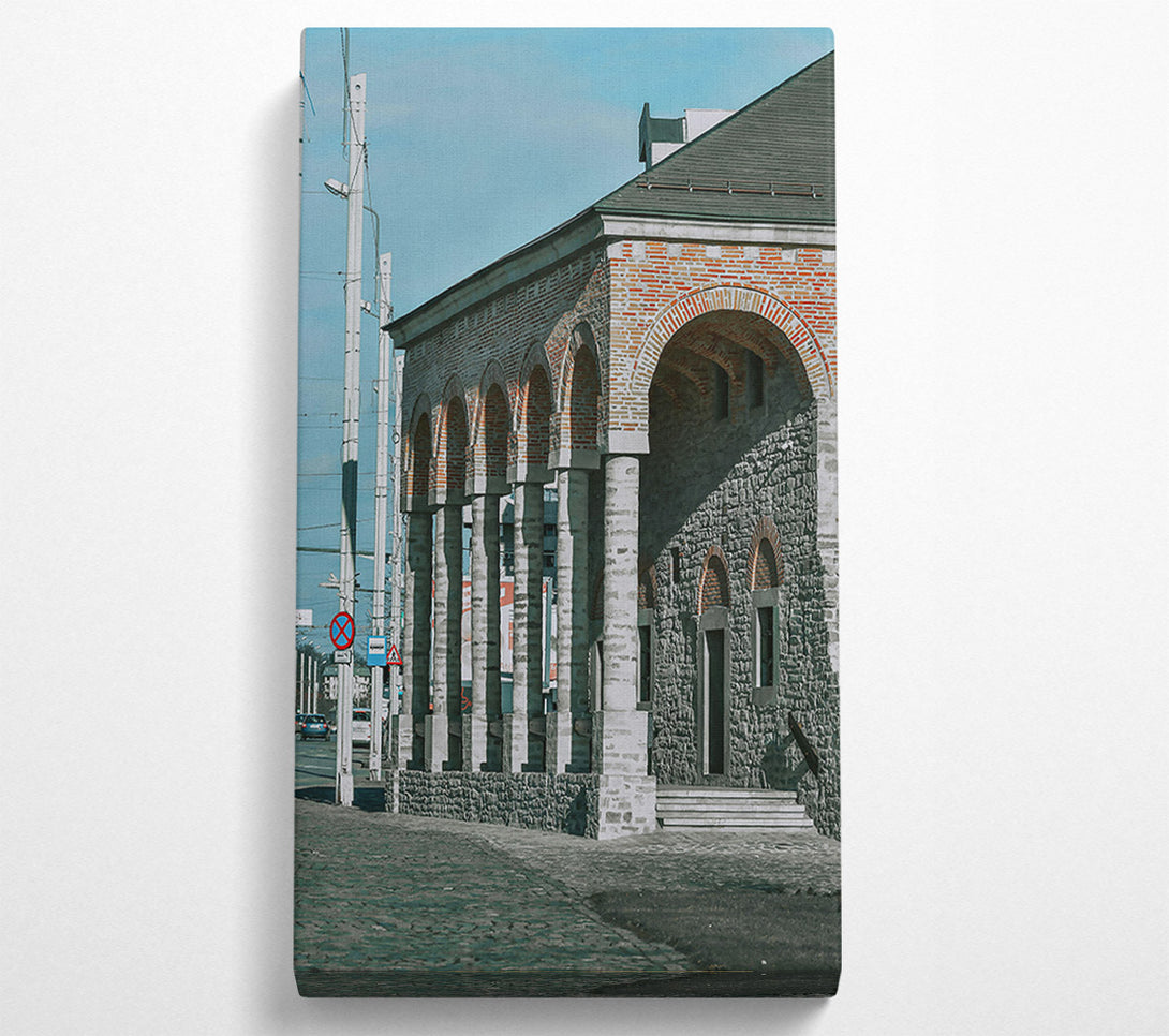  A Canvas Print of Red Brick Arched Entrance Canvas Wall Art
