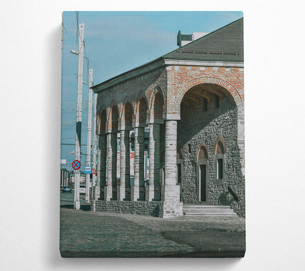  A Canvas Print of Red Brick Arched Entrance Canvas Wall Art