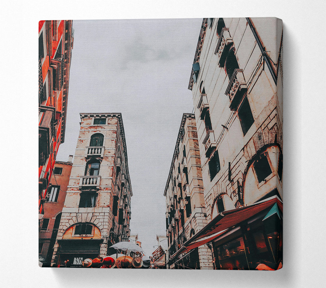  A Canvas Print of Red Walls And Stonework Canvas Print