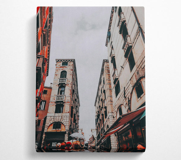  A Canvas Print of Red Walls And Stonework Canvas Print