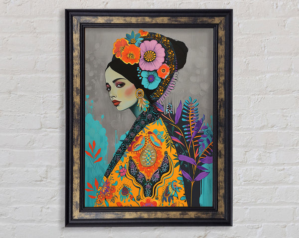 Orange Dressed Framed Print