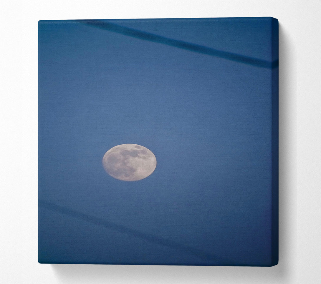  A Canvas Print of Blue Sky Full Moon Canvas Art
