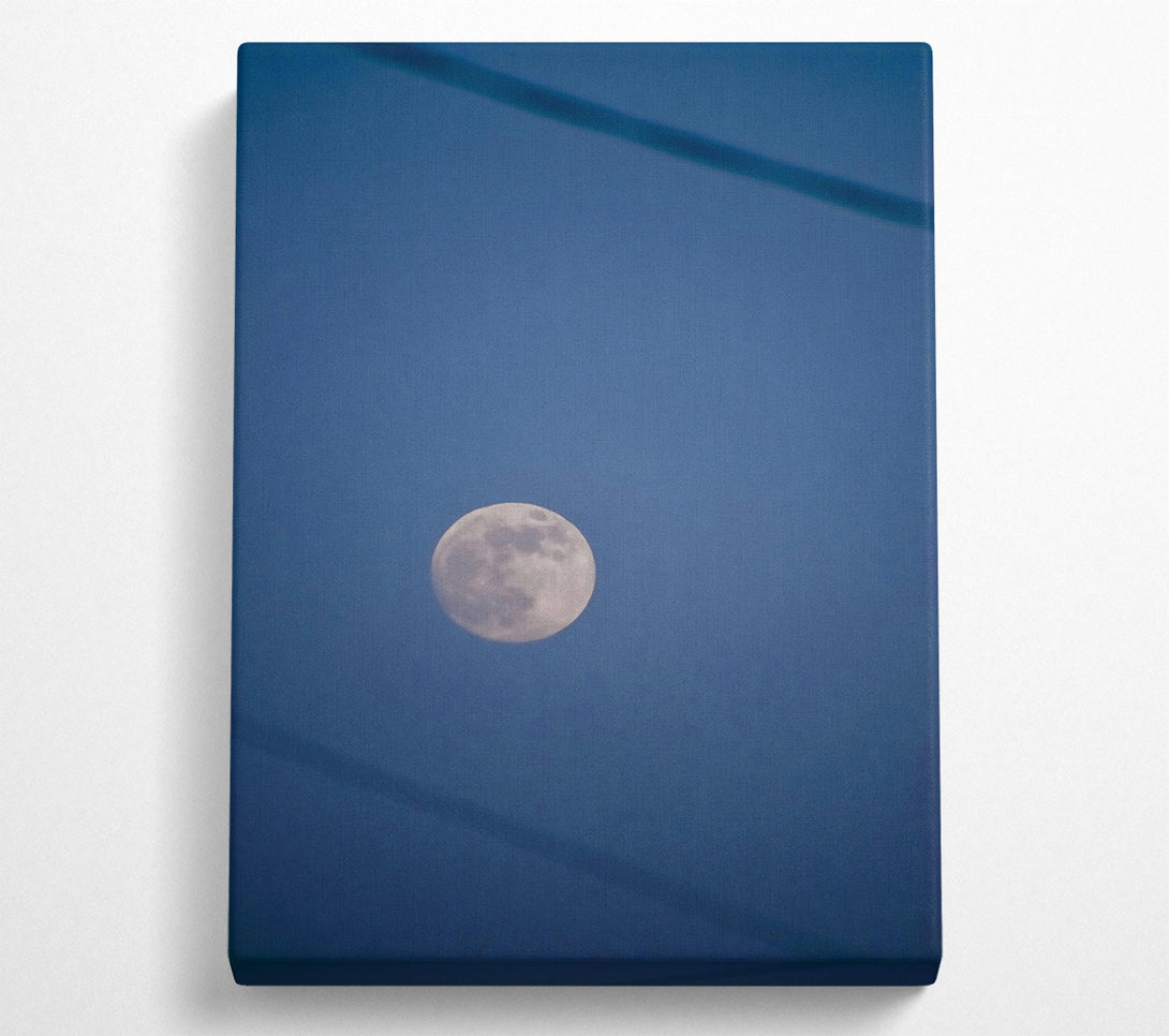  A Canvas Print of Blue Sky Full Moon Canvas Art