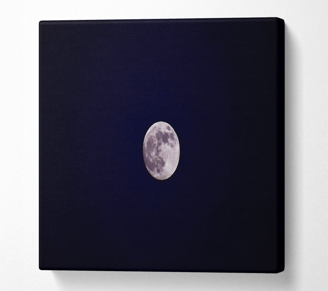  A Canvas Print of Silver Moon In Darkness Canvas Wall Art