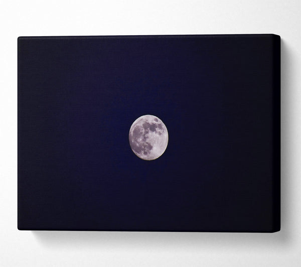  A Canvas Print of Silver Moon In Darkness Canvas Wall Art
