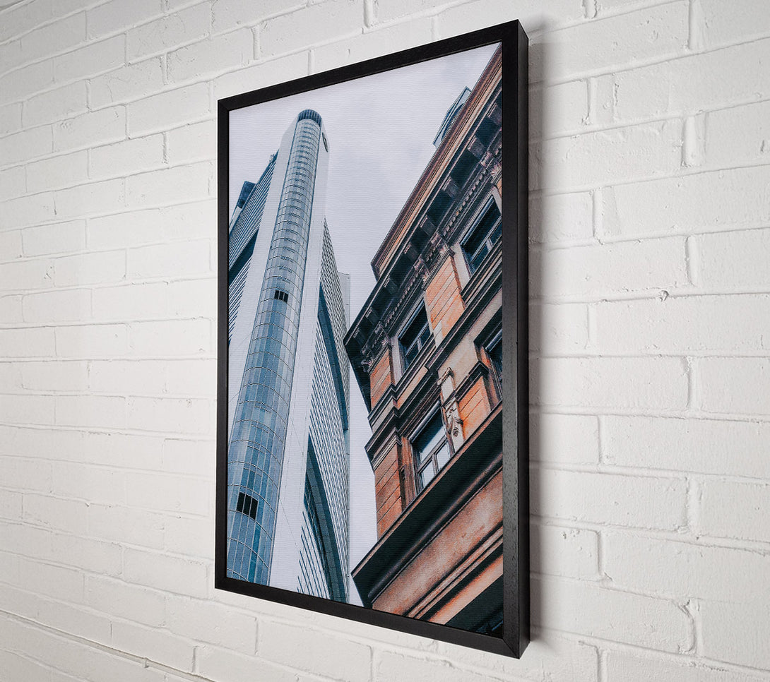  A Canvas Print of Orange And Blue Towers Canvas Art