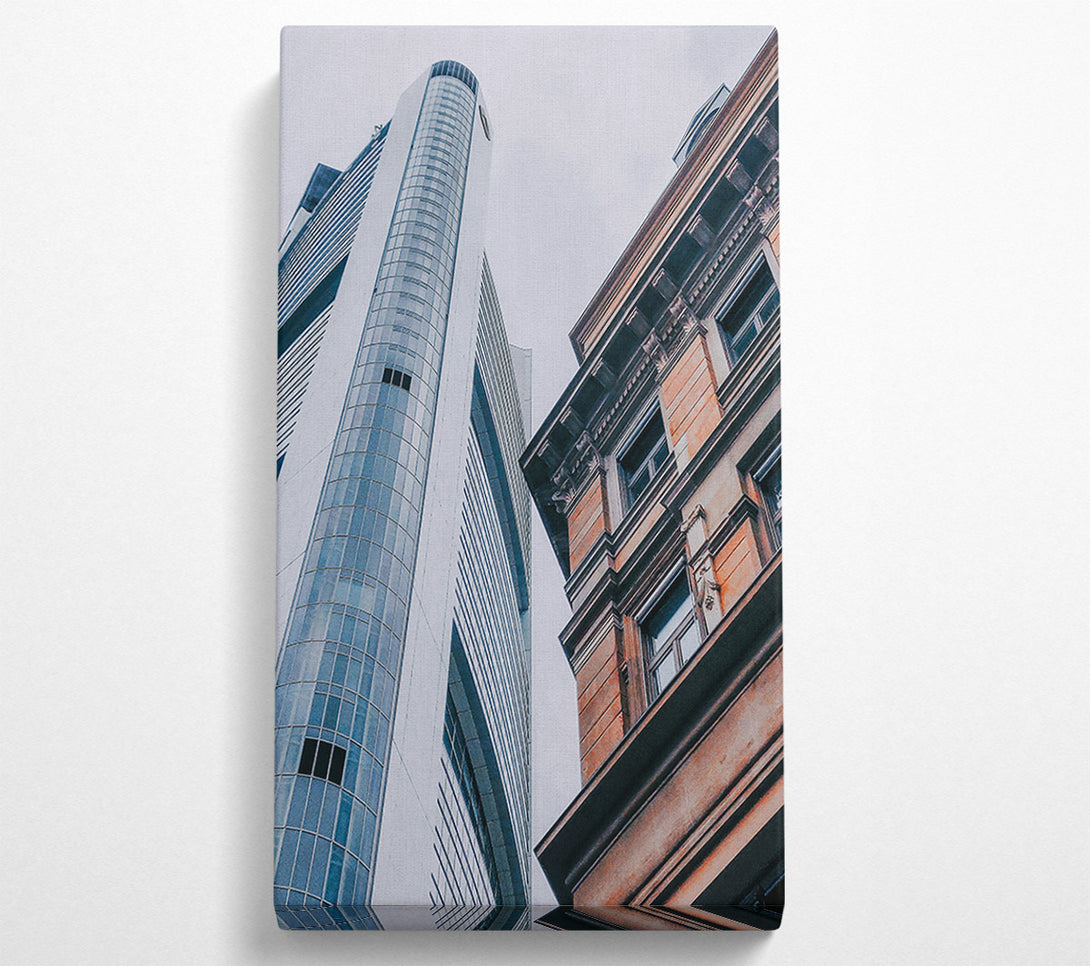  A Canvas Print of Orange And Blue Towers Canvas Art