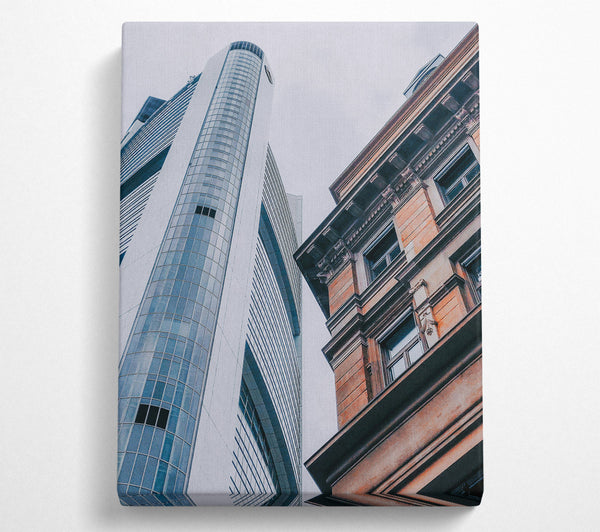 A Canvas Print of Orange And Blue Towers Canvas Art