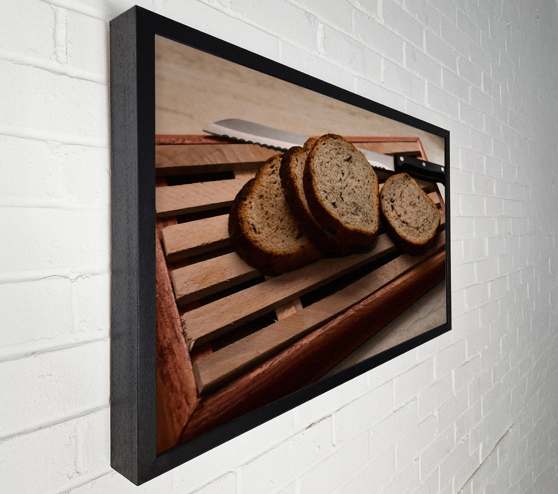  A Canvas Print of Golden Bread Slices Canvas Wall Art
