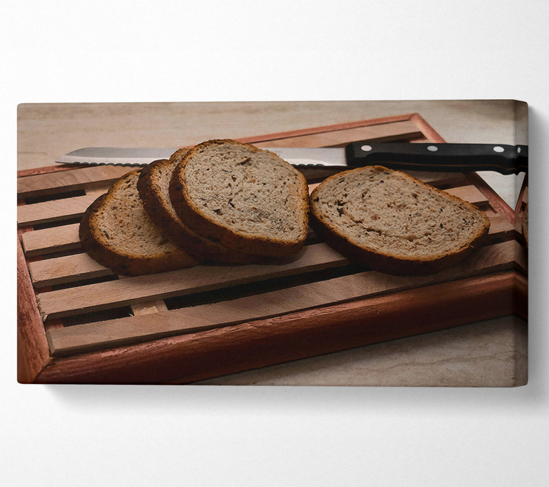 A Canvas Print of Golden Bread Slices Canvas Wall Art