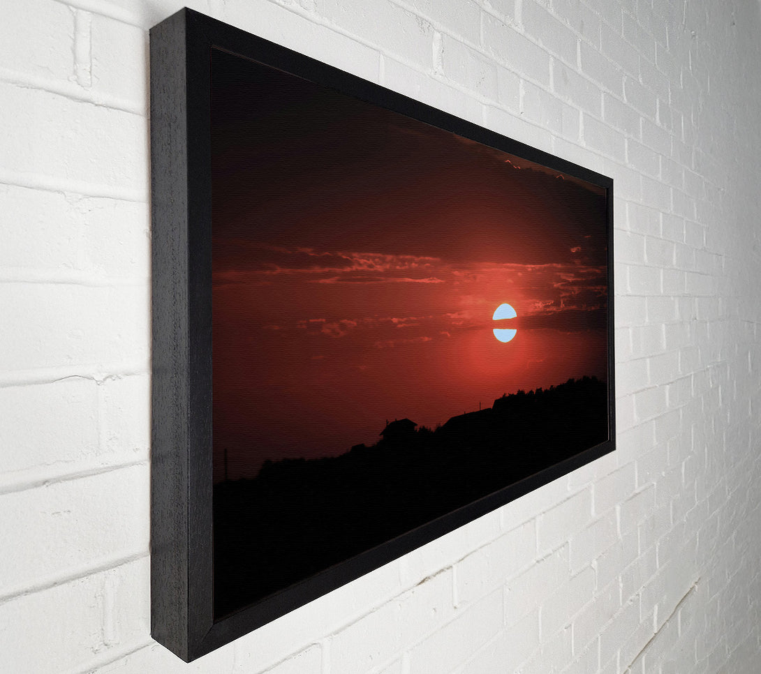  A Canvas Print of Crimson Sunset Sky Canvas Art