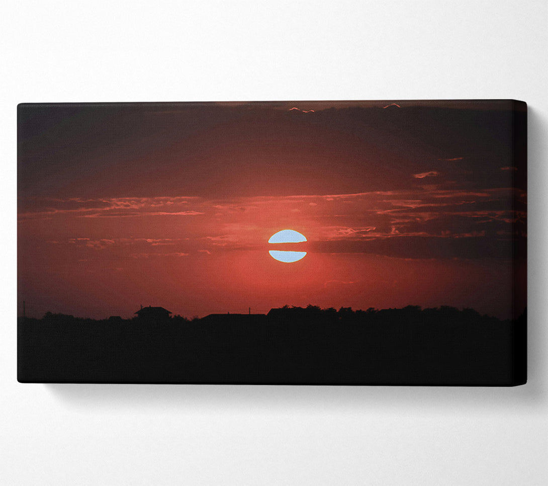  A Canvas Print of Crimson Sunset Sky Canvas Art