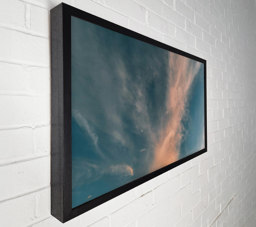  A Canvas Print of Peach And Teal Sky Canvas Print