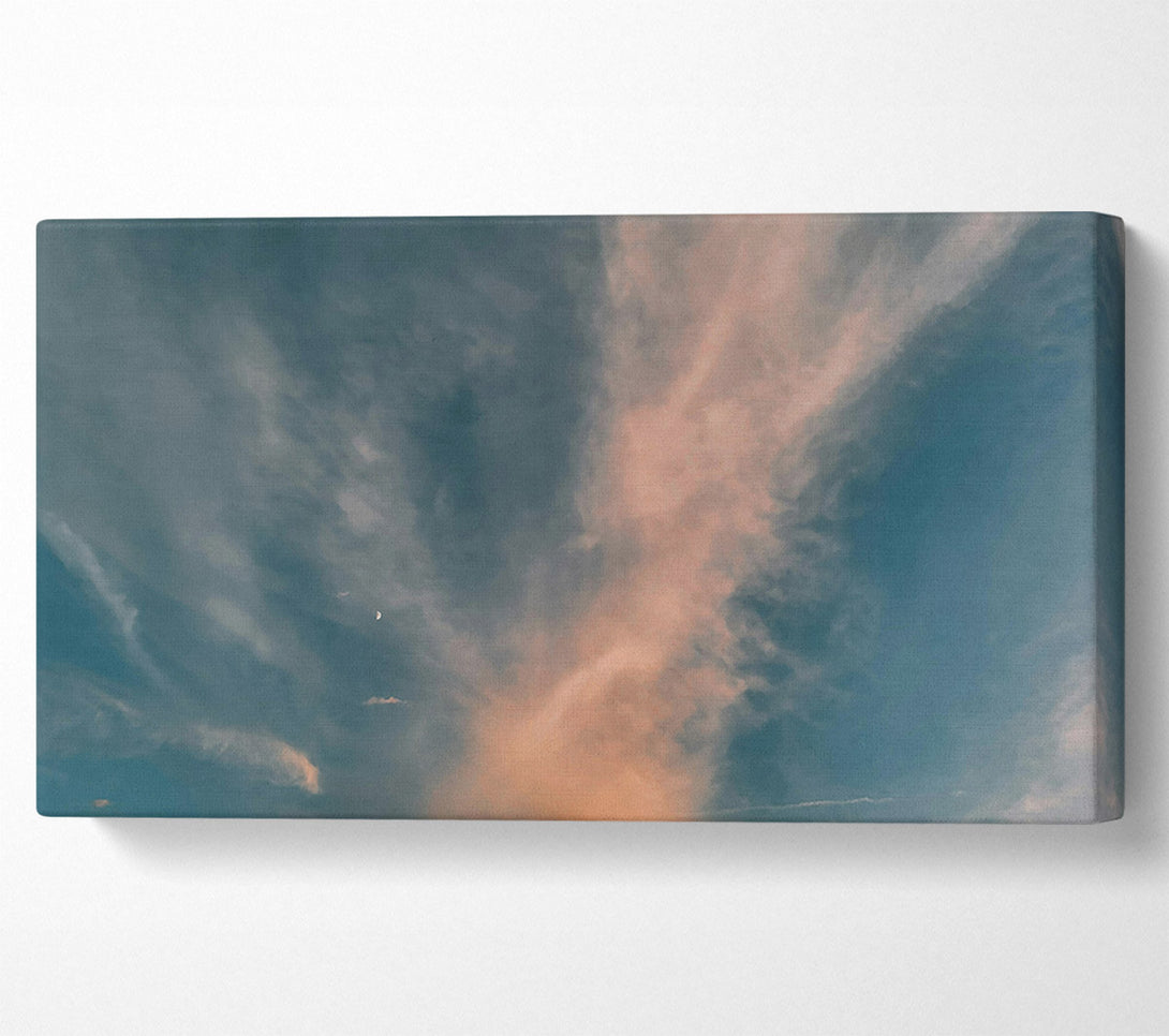  A Canvas Print of Peach And Teal Sky Canvas Print
