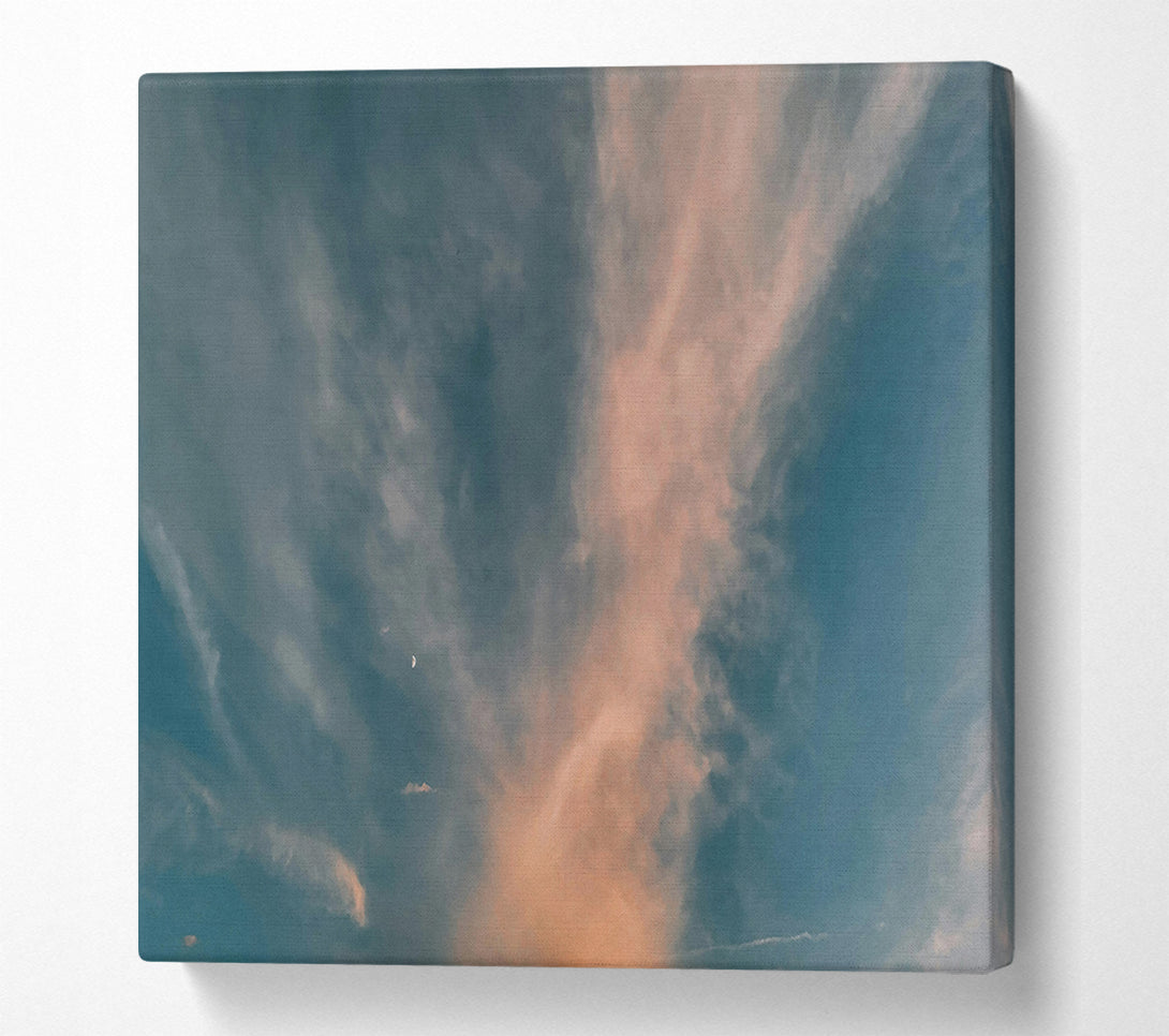  A Canvas Print of Peach And Teal Sky Canvas Print