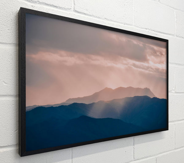 Pink Silhouetted Mountains