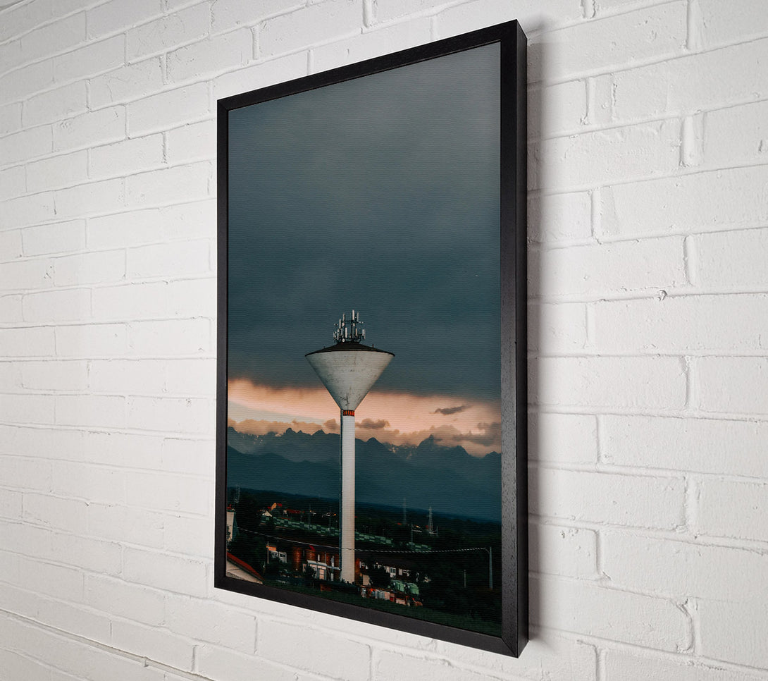  A Canvas Print of Grey Tower In Mountains Canvas Print