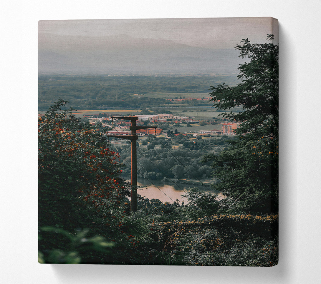  A Canvas Print of Golden River View Canvas Art