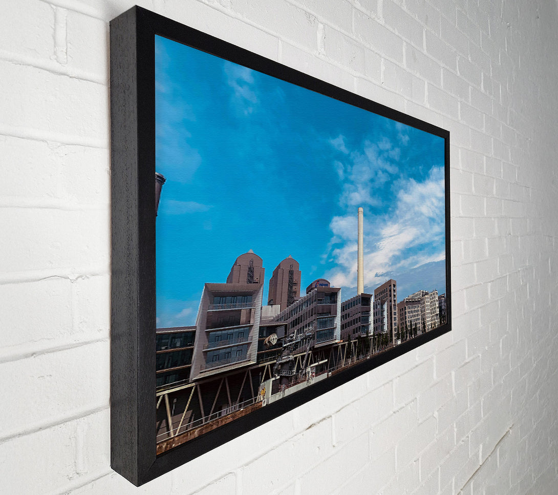  A Canvas Print of Azure Modern Cityscape Canvas Art