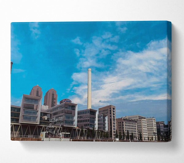  A Canvas Print of Azure Modern Cityscape Canvas Art